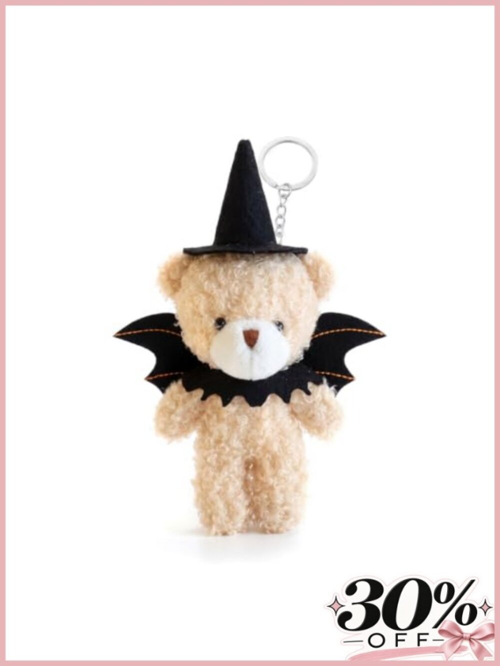 Halloween Plush Bear Keychain for Bag Purse Charm Gift